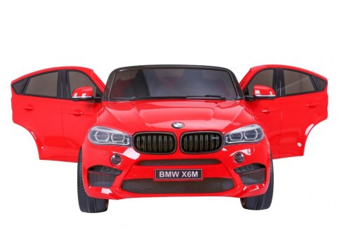 BMW X6M XXL dla 2 dzieci Czerwony SUV + Pilot + Ekoskóra