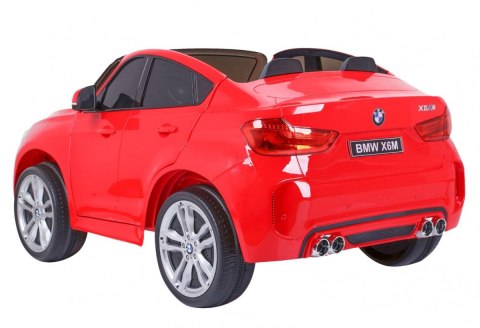 BMW X6M XXL dla 2 dzieci Czerwony SUV + Pilot + Ekoskóra