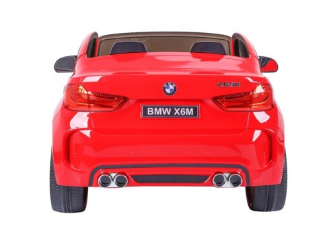 BMW X6M XXL dla 2 dzieci Czerwony SUV + Pilot + Ekoskóra