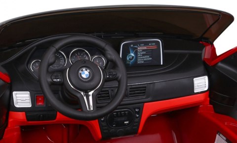 SUV BMW X6M XXL dla 2 dzieci Lakier Czerwony + Pilot + Ekoskóra