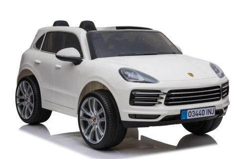 Porsche Cayenne S na akumulator dla dzieci Lakier Biały SUV + Pilot