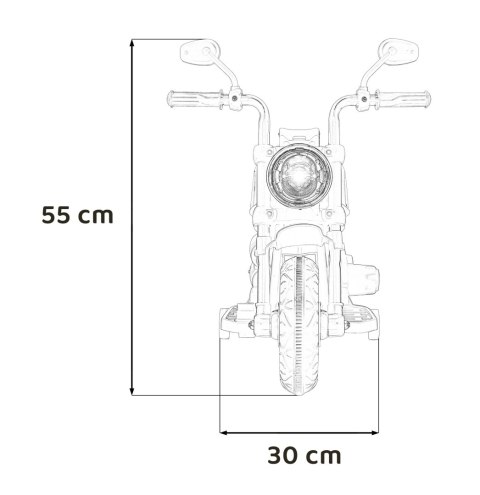 Motorek Chopper FASTER na akumulator dla dzieci Różowy + Radio FM + Panel audio + LED