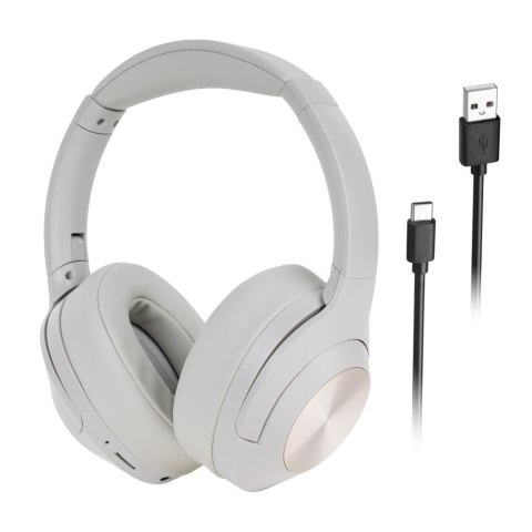 Bezprzewodowe słuchawki nauszne Kruger&Matz F2 , kolor szary