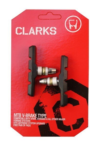 Klocki hamulcowe V-brake CLARKS CP510 MTB/HYBRID, 70mm, Warunki Suche, MTB, V-brake, Czarne (NEW)