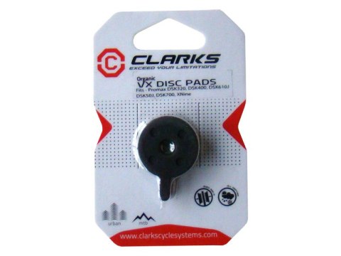 Okładziny hamulcowe CLARKS VX829 Żywiczne, Dla PROMAX (DSK320, DSK400, DSK-610J, DSK 50J, DSK700, XNine) (NEW)