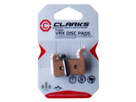 Okładziny hamulcowe CLARKS VRX824 Metaliczne, Dla SHIMANO/CLARKS/ELEGLIDE (Shimano XTR, M965-M966, Saint M800 XT, 765SLX, M665, 