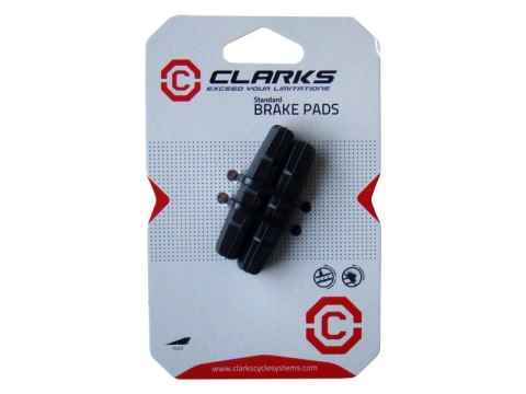 Wkładki klocków hamulcowych V-brake CLARKS CP200 ROAD, 54mm, Warunki Suche, Szosa, Czarne (NEW)