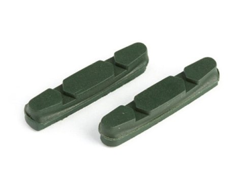 Wkładki klocków hamulcowych CLARKS CP231 dla Shimano/Campagnolo, 52mm, Do obręczy ceramicznych, Szosa, Zielone (DWZ)