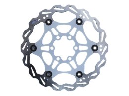 Tarcza hamulcowa pływająca CLARKS CFR-06 180mm, Mocowanie IS (6 śrub), Srebrno-biała, Waga 118g (DWZ)