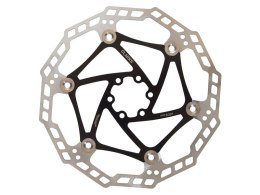 Tarcza hamulcowa pływająca CLARKS CFR-09FS 180mm, Mocowanie IS (6 śrub), Srebrno-czarna, Waga 119g (DWZ)