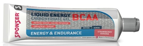 Żel energetyczny SPONSER LIQUID ENERGY BCAA strawberry banana pudełko (20 tubek x 70g) (NEW).