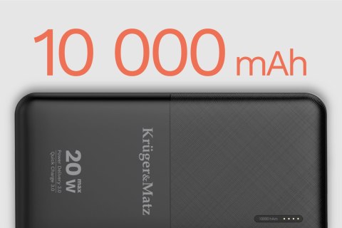 PowerBank Kruger&Matz 10000 mAh Li-pol z funkcją QC oraz PD