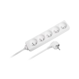 Przedłużacz 5 gniazd 3m typu francuskiego bez przełącznika (3x1,5mm) Rebel biały