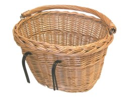 Kosz na kierownicę BASIL DENVER mocowanie na haki, wiklinowy brązowy natural (WYPRZEDAŻ -50%)