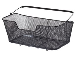 Kosz na tylny bagażnik BASIL BASE XL + haczyki mocujące, roz. XL, stalowy czarny (WYPRZEDAŻ -50%)