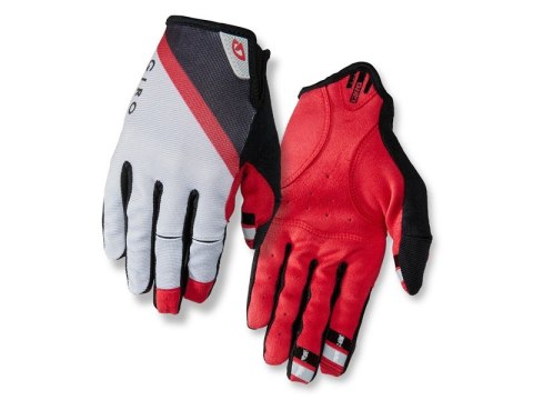 Rękawiczki męskie GIRO DND długi palec grey dark red black roz. S (obwód dłoni 178-203 mm / dł. dłoni 175-180 mm) (WYPRZEDAŻ -50