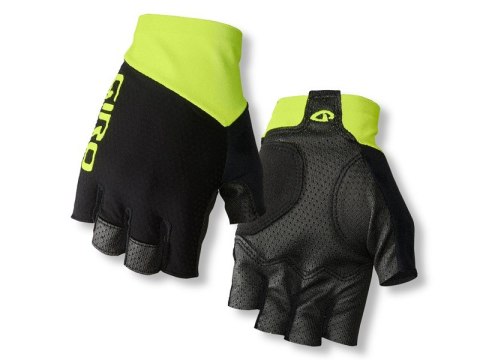 Rękawiczki męskie GIRO ZERO CS krótki palec black highlight yellow roz. XXL (obwód dłoni od 267 mm / dł. dłoni od 211 mm) (WYPRZ
