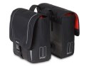 Sakwa podwójna BASIL SPORT DESIGN DOUBLE PANNIER BAG 32L, Universal Bridge System, czarna (WYPRZEDAŻ -50%)