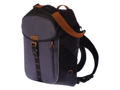 Sakwa pojedyncza BASIL MILES BICYCLE BACKPACK 17L, Hook On System, 100% wodoodporna black slate (NEW)