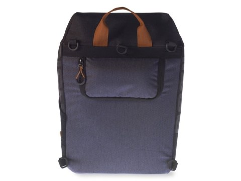 Sakwa pojedyncza BASIL MILES BICYCLE BACKPACK 17L, Hook On System, 100% wodoodporna black slate (NEW)