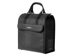 Sakwa pojedyncza BASIL MIRA 17L, mocowanie na haki Hook-On System, wodoodporna czarna (WYPRZEDAŻ -50%)