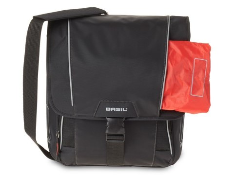 Sakwa pojedyncza BASIL SPORT DESIGN COMMUTER BAG 18L, tablet/notebook, Hook On System, wodoodporna black (WYPRZEDAŻ -50%)