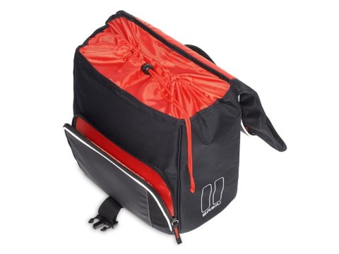 Sakwa pojedyncza BASIL SPORT DESIGN COMMUTER BAG 18L, tablet/notebook, Hook On System, wodoodporna black (WYPRZEDAŻ -50%)