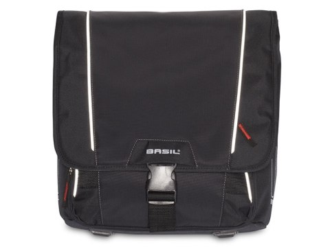 Sakwa pojedyncza BASIL SPORT DESIGN COMMUTER BAG 18L, tablet/notebook, Hook On System, wodoodporna black (WYPRZEDAŻ -50%)