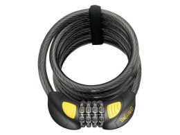Zapięcie rowerowe ONGUARD DOBERMAN 8031GLO LINKA SPIRALNA + SZYFR, Wymiary: 185cm x 12mm, Szyfr z mikropodświetleniem (NEW)