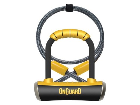 Zapięcie rowerowe ONGUARD PITBULL MINI DT 8008 U-LOCK + CABLE - ⌀14mm, Wymiary: 90mm x 140mm, 5x Kluczy z kodem + LINKA 10mm x 1