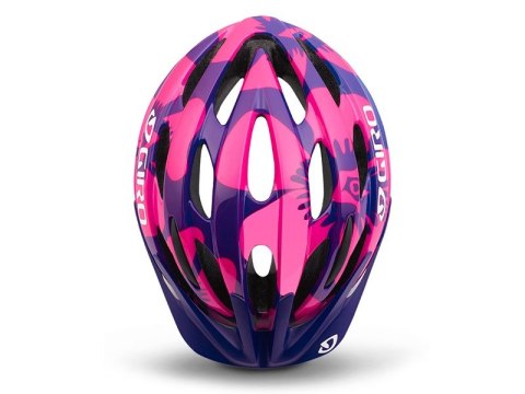 Kask dziecięcy juniorski GIRO RAZE berry blue flowers roz. Uniwersalny (50-57 cm) (NEW 2025)
