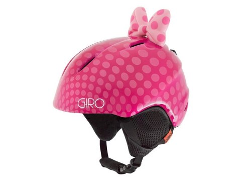 Kask zimowy GIRO LAUNCH PLUS pink bow polka dots roz. S (52-55.5 cm) (NEW 2023/2024)