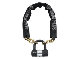 Zapięcie rowerowe MAGNUM 3040 ŁAŃCUCH + MINI U-LOCK - 8mm 85cm - 5 x Klucze z kodem + KŁÓDKA U-LOCK (NEW)
