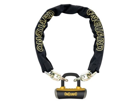 Zapięcie rowerowe ONGUARD MASTIFF 8019 ŁAŃCUCH + U-LOCK, Wymiary: 110cm x 10mm, 5x Kluczy z kodem + U-LOCK ⌀14mm (NEW)
