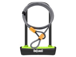 Zapięcie rowerowe ONGUARD NEON 8154GR U-LOCK + LINKA - ⌀ 11mm, Wymiary: 115mm x 230mm - uchwyt + 2x Klucze + LINKA 10mm x 120cm 