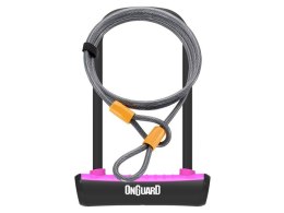 Zapięcie rowerowe ONGUARD NEON 8154PN U-LOCK + LINKA - ⌀ 11mm, Wymiary: 115mm x 230mm - uchwyt + 2x Klucze + LINKA 10mm x 120cm 