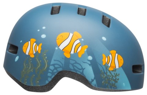 Kask dziecięcy BELL LIL RIPPER clown fish matte gray blue roz. XS (45-52 cm) (NEW 2025)