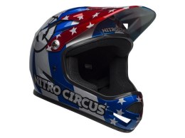 Kask full face BELL SANCTION nitro circus gloss silver blue red roz. S (52-54 cm)