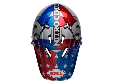 Kask full face BELL SANCTION nitro circus gloss silver blue red roz. S (52-54 cm)