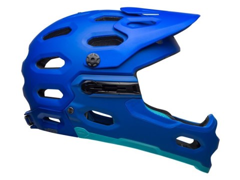 Kask full face BELL SUPER 3R MIPS matte blue bright blue roz. L (58-62 cm) (WYPRZEDAŻ -60%)