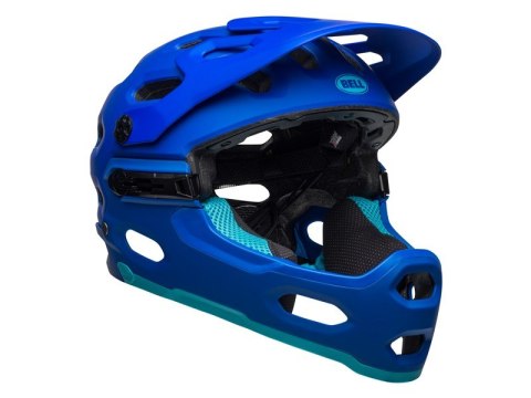 Kask full face BELL SUPER 3R MIPS matte blue bright blue roz. L (58-62 cm) (WYPRZEDAŻ -60%)