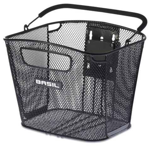 Kosz na kierownicę BASIL BOLD KF, KF System (bez uchwytu), mocowanie przenośne, stalowy czarny (NEW)