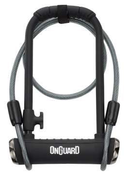 Zapięcie rowerowe ONGUARD PITBULL DT X-SERIES 8005 U-LOCK + CABLE - ⌀14mm, Wymiary: 115mm x 230mm, 5x Kluczy z kodem + LINKA 10m