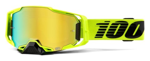 Gogle 100% ARMEGA NUCLEAR CITRUS Gold Mirror Lens (Szyba Złota Lustrzana, LT 28%+/-5%) (WYPRZEDAŻ -50%)