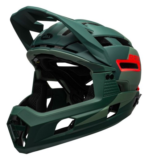 Kask full face BELL SUPER AIR R SPHERICAL matte gloss green infrared roz. L (58-62 cm) (NEW 2025)