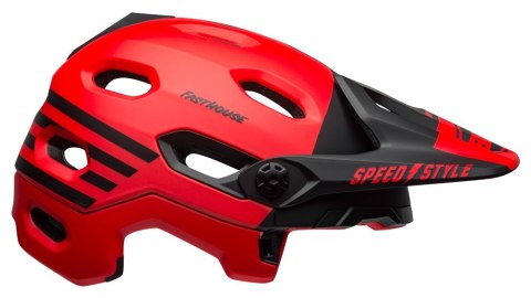 Kask full face BELL SUPER DH SPHERICAL fasthouse matte gloss red black roz. L (58-62 cm) (NEW 2025)