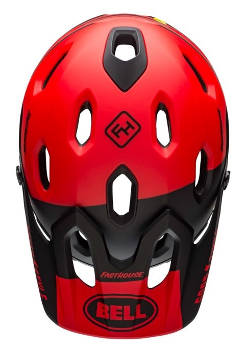 Kask full face BELL SUPER DH SPHERICAL fasthouse matte gloss red black roz. M (55-59 cm) (NEW 2025)
