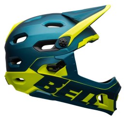 Kask full face BELL SUPER DH SPHERICAL matte gloss blue hi-viz roz. L (58-62 cm) (WYPRZEDAŻ -50%)