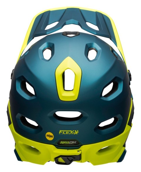 Kask full face BELL SUPER DH SPHERICAL matte gloss blue hi-viz roz. L (58-62 cm) (WYPRZEDAŻ -50%)