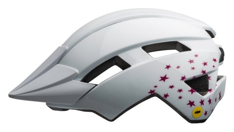 Kask juniorski BELL SIDETRACK II MIPS white stars roz. Uniwersalny (50-57 cm) (NEW 2025)
